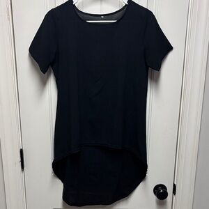 Classic Black High Low Women's Top